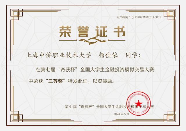 喜报：经济与管理学院证券实务专...